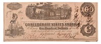 1862 Confederate States of America $100 Note