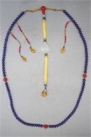 CHINESE HIGH PALACE LAPIS & JADEITE NECKLACE