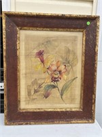 Framed Floral Art Work