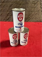 Three cans nitro 9 marine and motorcycle fuel full