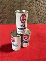 Three cans nitro 9 marine in motorcycle fuel full