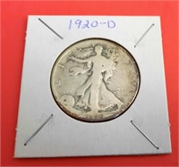 1920-D Walking Liberty 50 Cent Coin