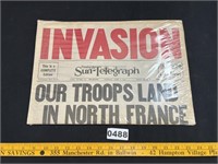 D-Day Invasion Newspaper