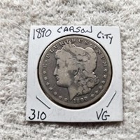 1890 Carson City Morgan Dollar VG