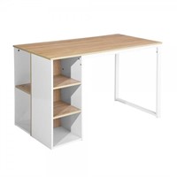 Bicolor Writing-Computer Desk with Storage