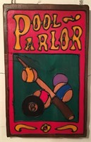 Wood Pool Parlor Sign