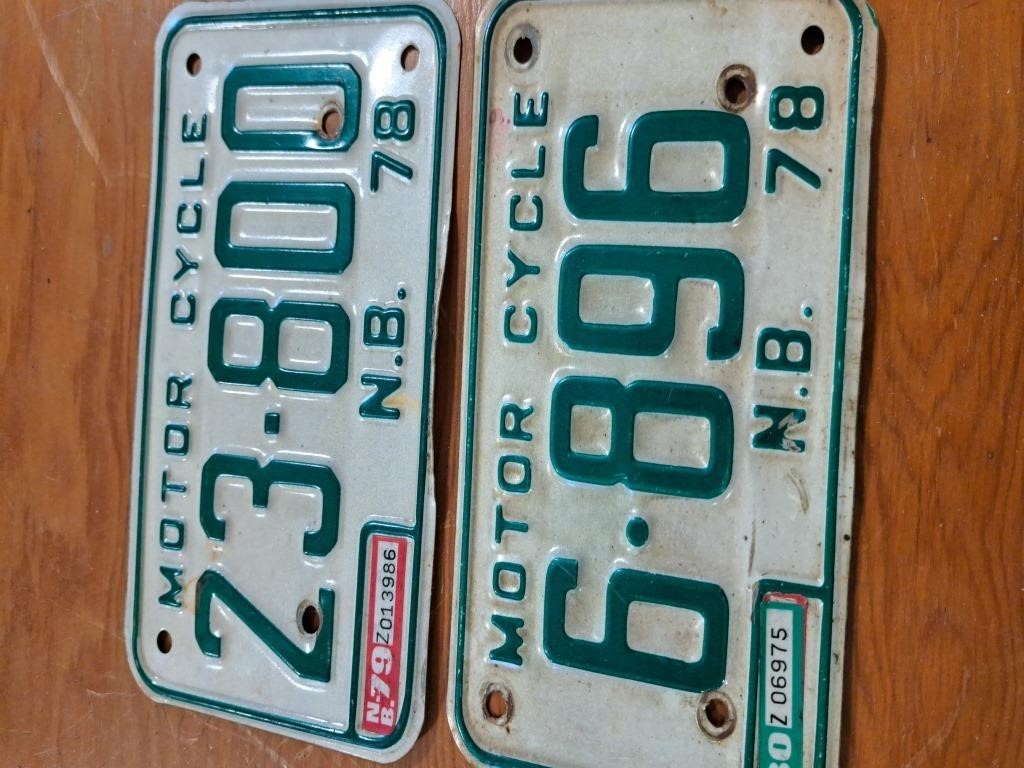NB motorcycle plates