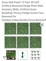 (12)  New Boxwood Hedge Backdrop Panels 20" x 20"