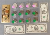 (4) Ike Silver Dollars, Dates Include 1971-S,