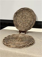 Set of Two Wicker Chargers Setting Deco Placemat