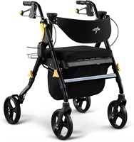 Medline Premium Folding Mobility Rollator Walker