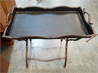 LARGE SERVING TRAY W STAND