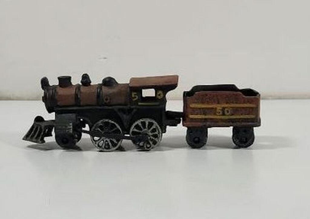 Cast Iron Train with coal car