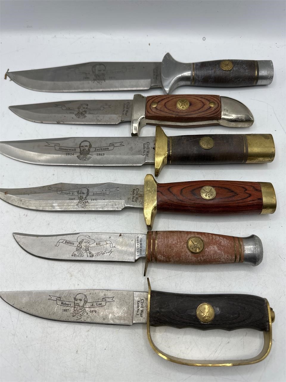 Civil war themed knives