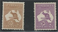 Australia 1929-0 #96 6p, #97 9p VF MLH OG