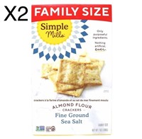 2Pcs Simply Mills Almond Flour Crackers Fine