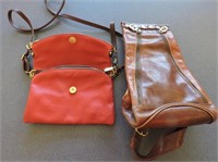 Leather Purse & Leather Backpack