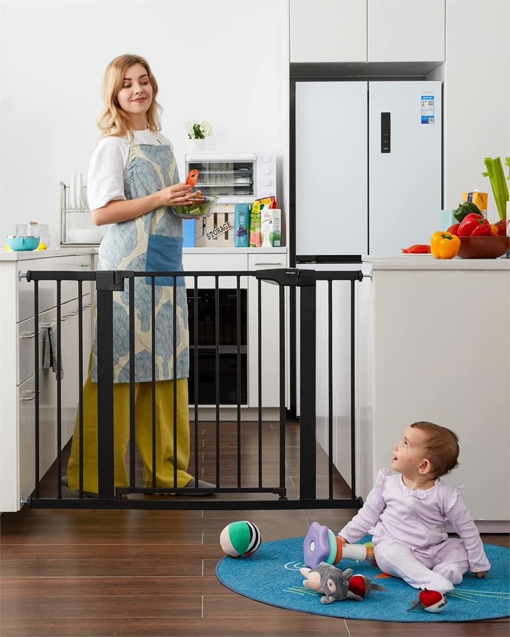 Baby Gate for Stairs  29.6-46 Pressure Mount