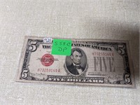 Red Seal $5 Bill