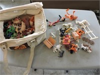 Selection of toys, most are farm animals