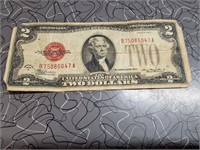 1928 Red Seal $2 Bill