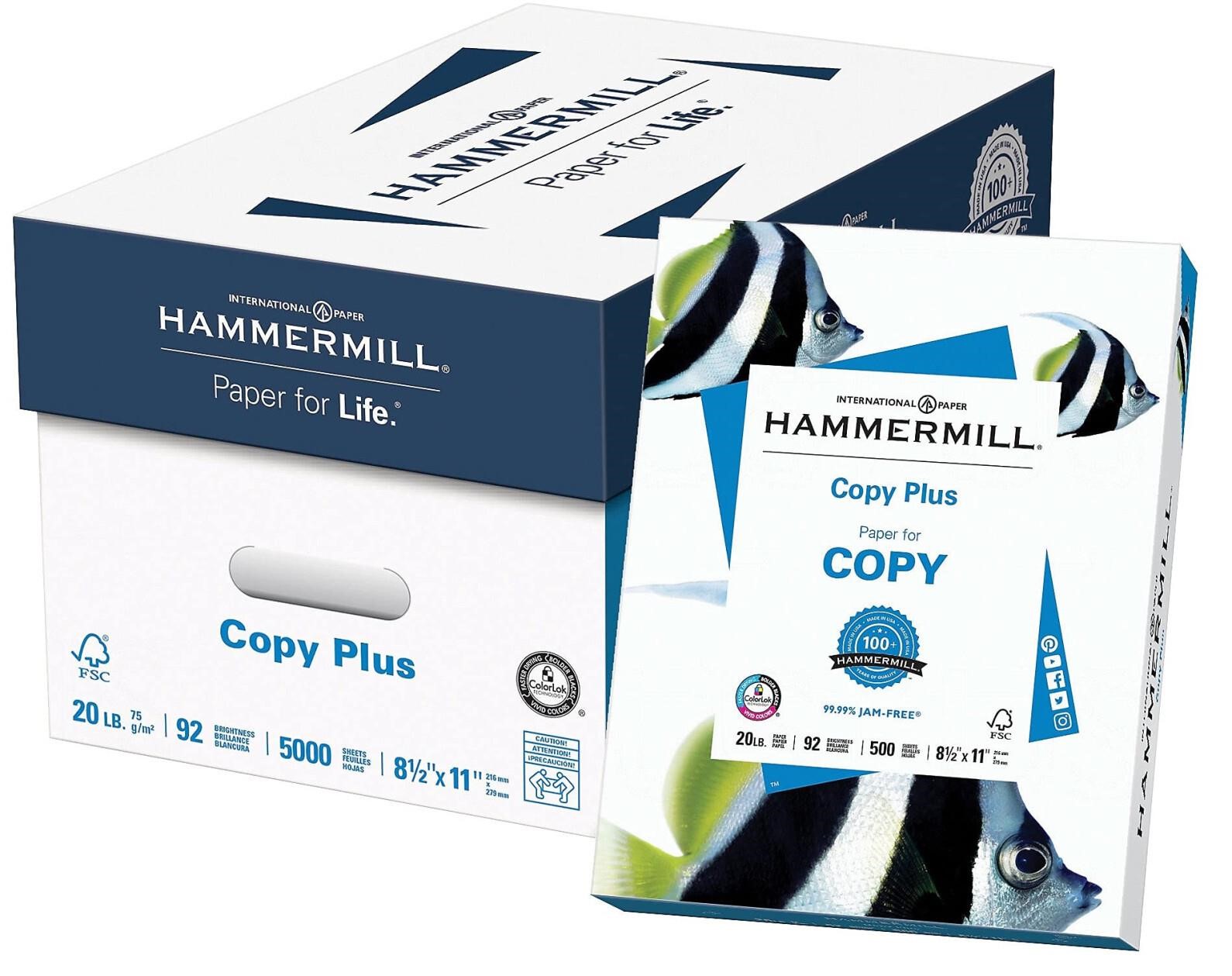 Hammermill Printer Paper, 20 lb Copy Plus, 8.5 x 1