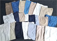 22 PAIR MEN'S DRESS SHORTS & JEAN SHORTS SIZE 34