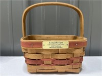 Signed 1987 Small Longaberger Mistletoe Basket