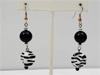Zebra Print Earrings