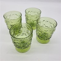 Set of 4 Short Green Stem Tumblers