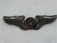 Vintage Sterling Silver Wings Pin Hallmarked