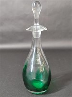 Erickson Glass Style Clear and Green Cruet