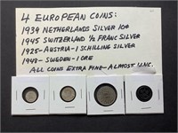 Coin - 1939-neth 10c, 1945 swiss 1/2 franc, 1925 A
