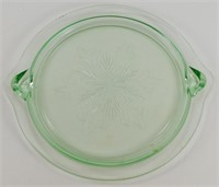 * Vintage Depression Uranium Glass 9" Plate with