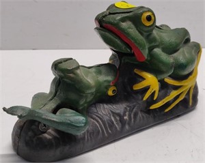 Frog Cast Iron Coin Bank