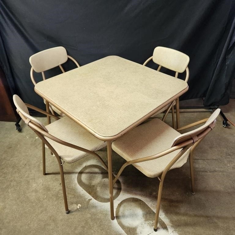 MCM Cosco Stylaire folding table & 5 chairs