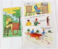 (4) Vintage Comedy Postcards