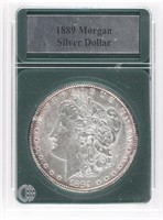 1889 US MORGAN SILVER $1 DOLLAR COIN