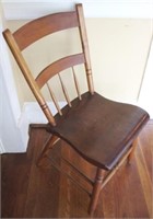 Early Plank Seat Chair - 18" x 33" x 15"