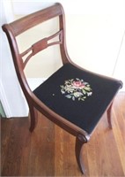 Needlepoint Seat Chair - 19" x 18" x 34"