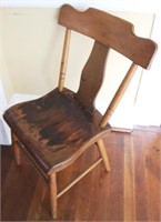 Early Plank Seat Chair - 15" x 15" x 32"