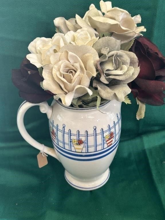 Hand painted Sunnyside water pitcher