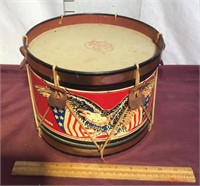 Vintage Child's Drum, Patriotic Eagle Face