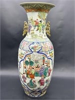 Porcelain Chinese Famille Rose Floor Vase