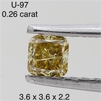 $400  Rare Fancy Natural Color Diamond(0.26ct)
