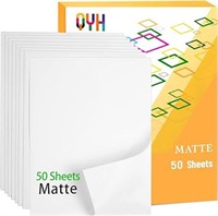 QYH Premium Printable Vinyl Sticker Paper - 50 Mat