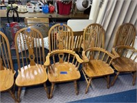 Set of 5 oak chairs