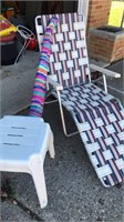 Chaise Lounges, Side tables, Beach Umbrella,