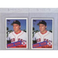 (4) 1985 Topps Roger Clemens Rookies Nice Shape