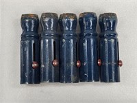 5) ANTIQUE METAL MARBLE SHOOTERS